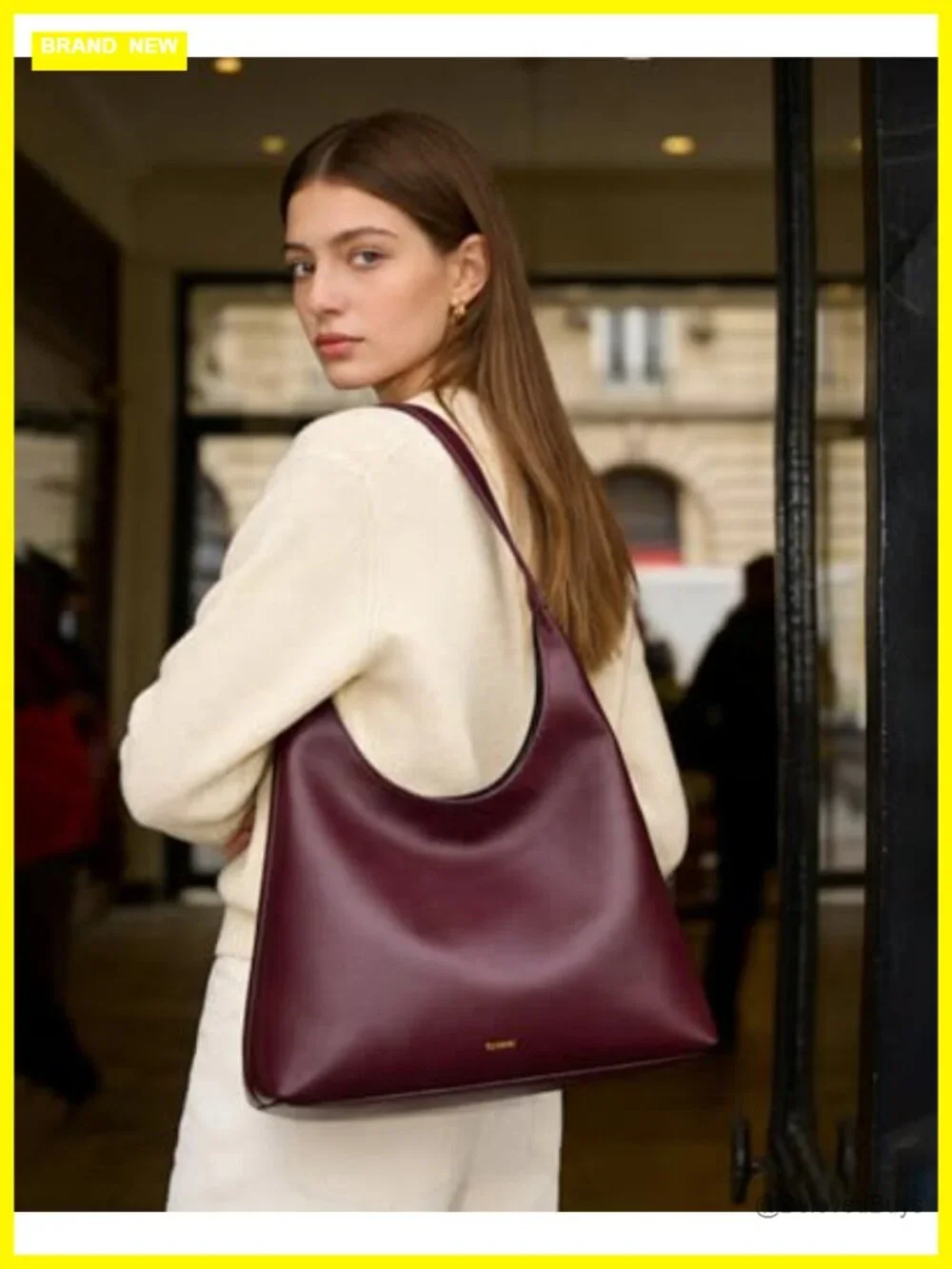 Vegan Leather Hobo Bag for Women Work Tote Shoulder Purse
